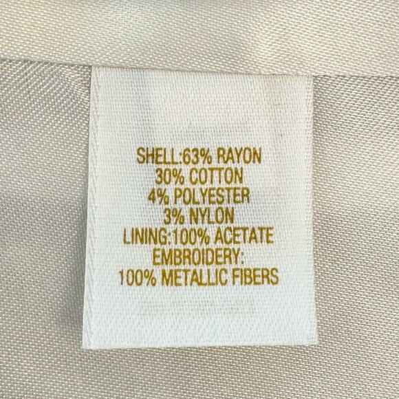 Kate Spade Sequin Tweed Gold Metallic Mini Pencil Skirt | Size 4 - Picture 9 of 10